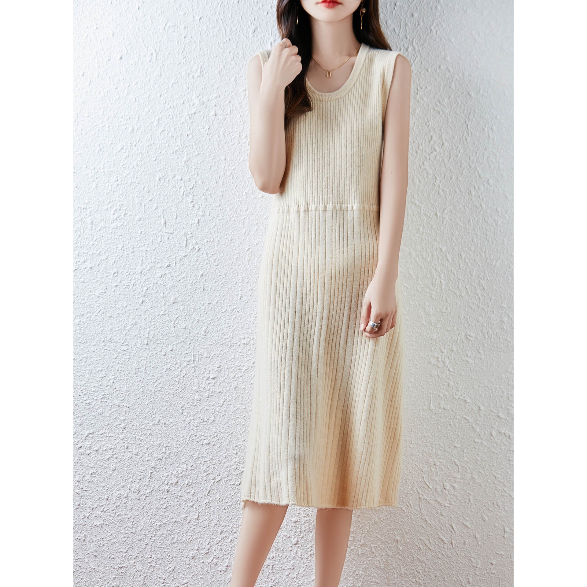 香港潮牌百搭修身纯羊毛无袖针织背心连衣裙女秋冬款气质显瘦内搭,女装/女士精品,连衣裙,淘宝优惠券,粉丝福利购,淘宝优惠卷