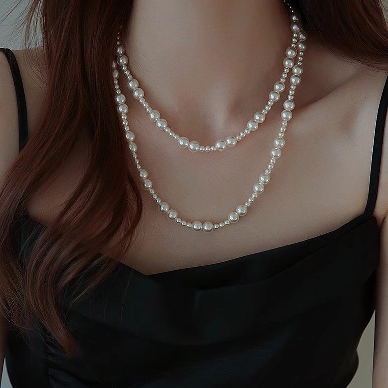 香港潮牌双层叠戴仿珍珠项链女款2025新款长款毛衣链轻奢小众高级,珠宝/钻石/翡翠,颈饰,淘宝优惠券,粉丝福利购,淘宝优惠卷