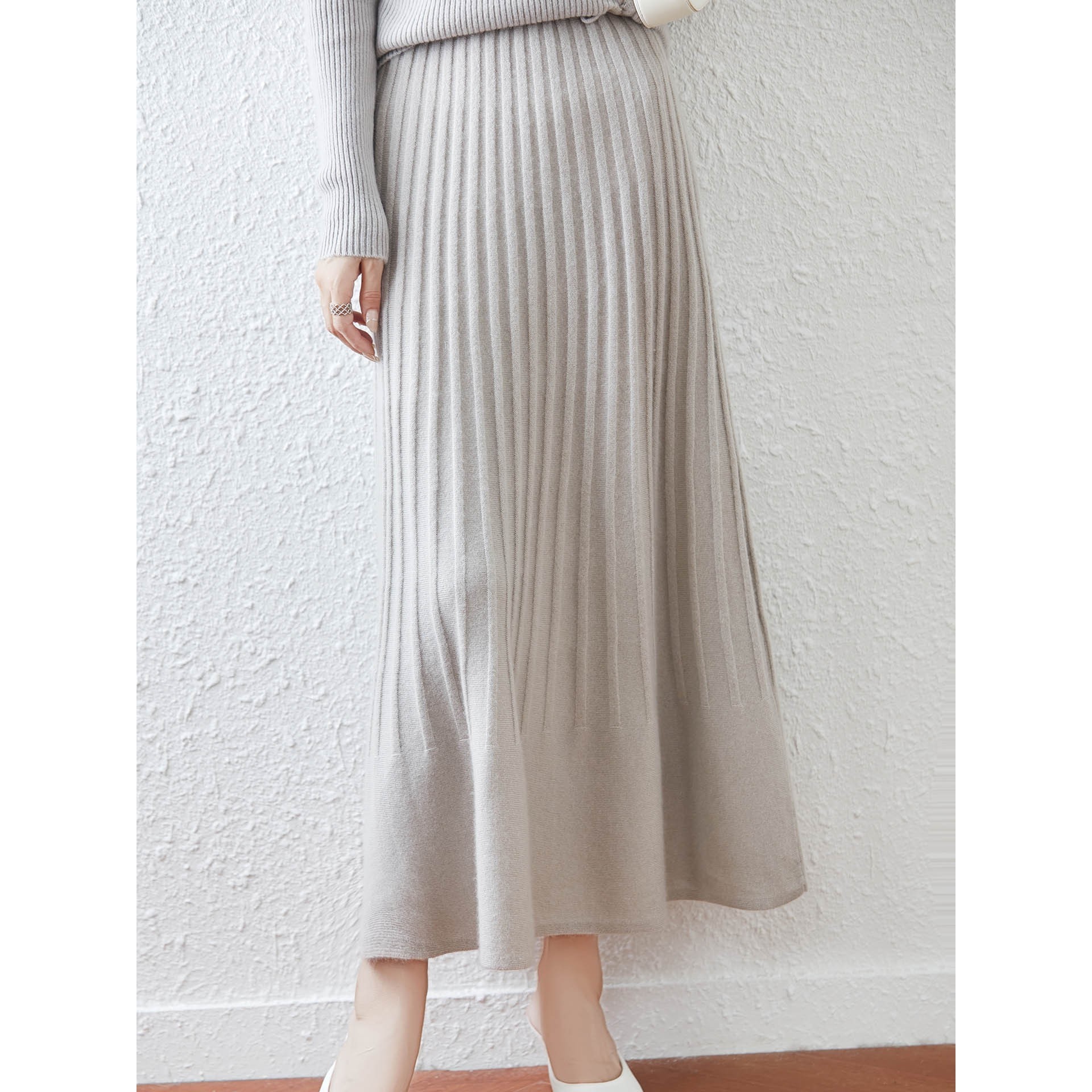香港潮牌2025秋冬新款100纯羊毛针织半身裙女高腰长款百褶显瘦包,女装/女士精品,大码半身裙,淘宝优惠券,粉丝福利购,淘宝优惠卷