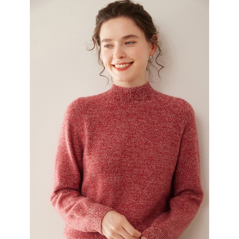 香港潮牌秋冬新款羊绒衫女士半高领加厚山羊绒花纱宽松毛衣羊毛针,女装/女士精品,羊绒衫,淘宝优惠券,粉丝福利购,淘宝优惠卷