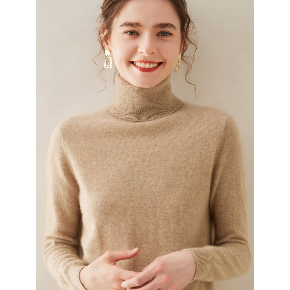 香港潮牌2025秋冬新款纯色山羊绒衫女高翻领打底简约百搭毛衣针织,女装/女士精品,羊绒衫,淘宝优惠券,粉丝福利购,淘宝优惠卷