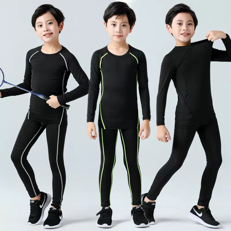 香港欧洲站儿童羽毛球服套装男童女比赛运动服小学生秋冬长袖训练