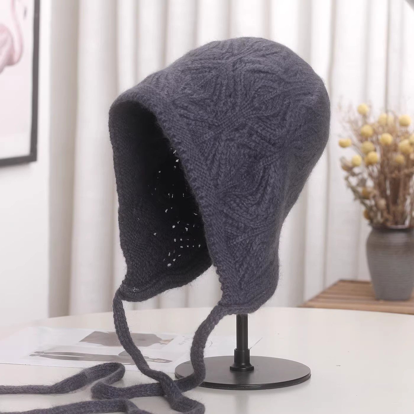 香港潮牌秋冬新款羊毛针织帽女护耳保暖系带毛线帽百搭时尚冷帽,服饰配件/皮带/帽子/围巾,帽子,淘宝优惠券,粉丝福利购,淘宝优惠卷