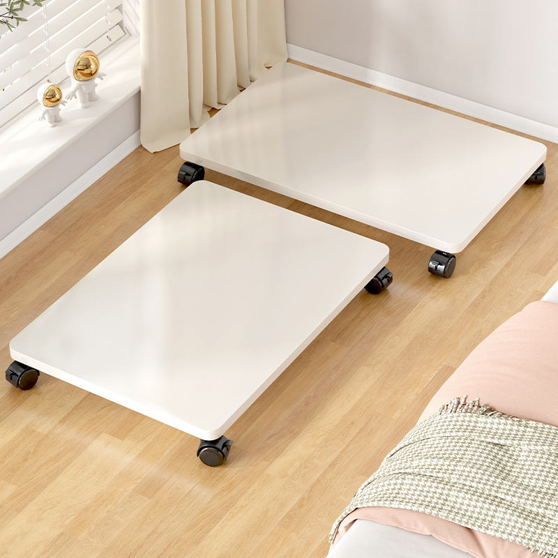 可移动收纳箱底座带滑轮整理箱主机托盘花架万向轮打印机置物托架