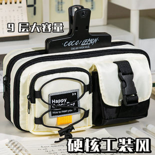 笔袋初中生大容量文具盒高中生高颜值简约男生小学生文具袋耐脏