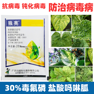 独亮毒氟磷膦盐酸吗啉胍番茄西红柿专用病毒病矮缩条斑杀菌剂农药