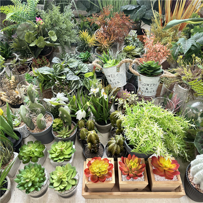 HUAXIA-孤品发布展会样品陶瓷盆栽假花仿真花