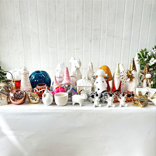 H.X-美式工艺精品动物人物客厅书房书柜电视柜桌面陶瓷摆件