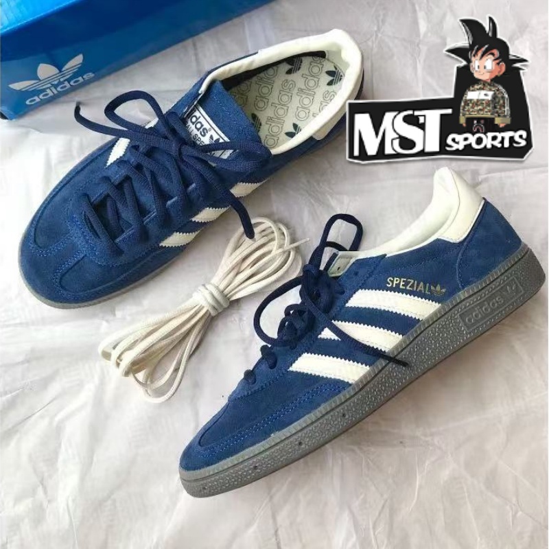 Adidas三叶草藏蓝低帮T头德训鞋