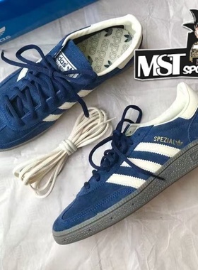 Adidas三叶草HANDBALL SPEZIAL藏蓝白男女低帮T头德训板鞋IF7087