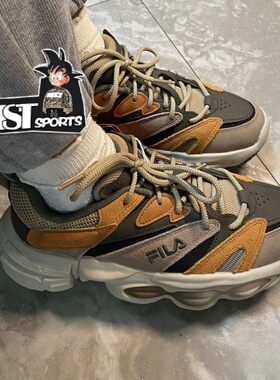 FILA斐乐ET外星人美拉德褐色复古男低帮增高老爹鞋F12M342109FGC