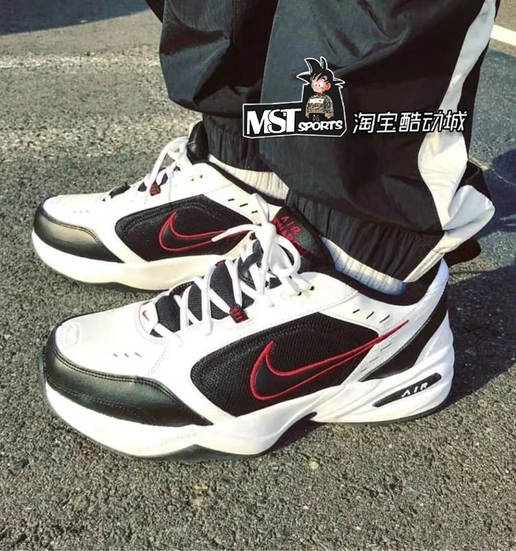 nike耐克air monarch黑红m2k复古男女气垫跑步鞋老爹鞋415445-101