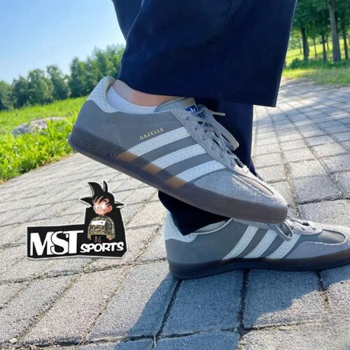 Adidas三叶草灰白GAZELLE德训鞋