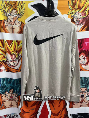 耐克纯棉大logo运动休闲长袖T恤