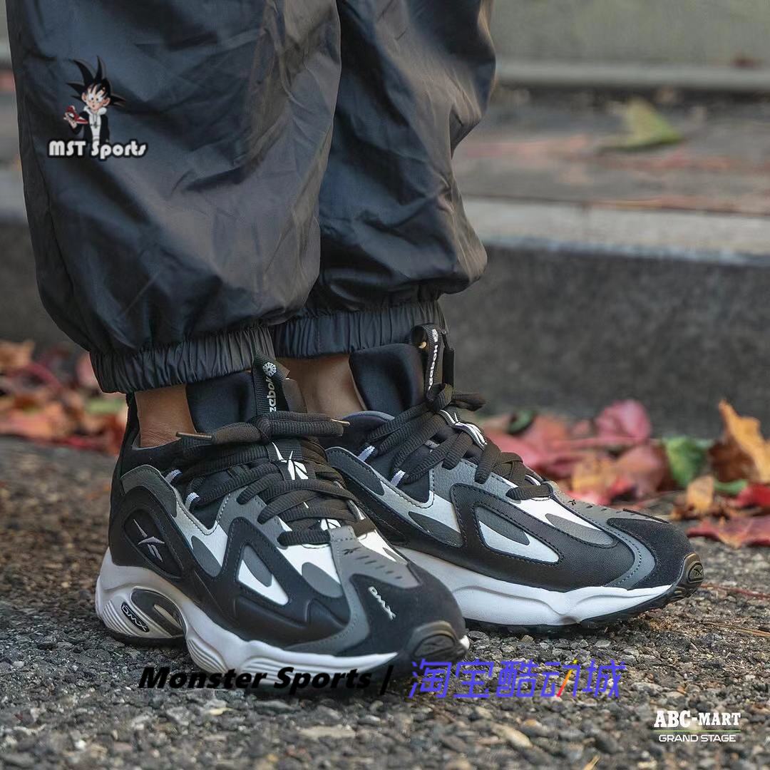 清仓Reebok锐步DMX1200黑魂黑武士黑灰复古休闲老爹鞋跑鞋CN7121-封面