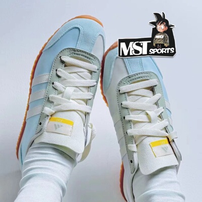 Adidas阿迪达斯蓝白橙德训休闲鞋