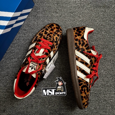 Adidas豹纹SAMBA女子低帮德训鞋