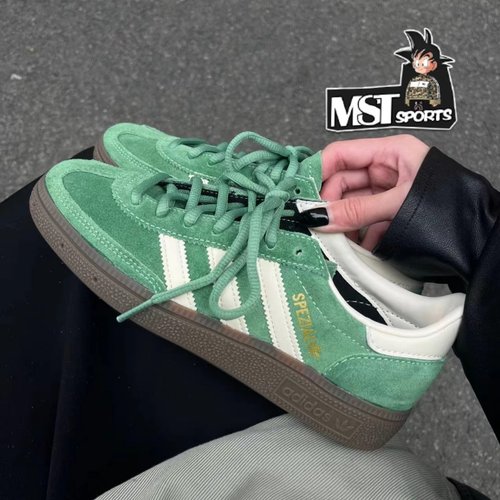 Adidas三叶草绿白T头德训板鞋
