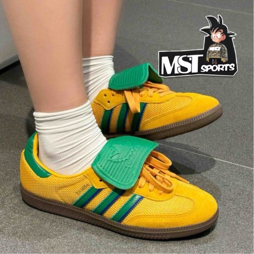 Adidas棕绿男女低帮休闲鞋板鞋