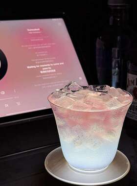 led小夜灯圆形方形发光底座杯垫调酒充电版氛围感调酒酒吧鸡尾酒