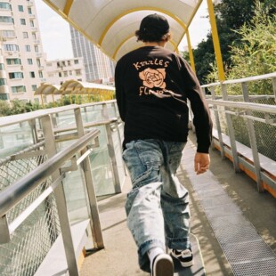 玫瑰长袖 Kizzles Tee 圆领T恤重磅面料 Rose