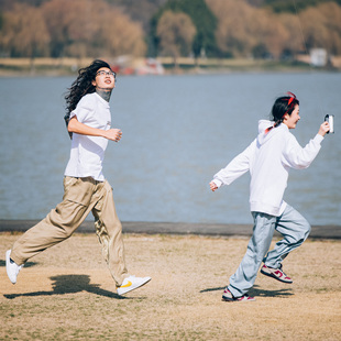 直筒休闲长裤 Kizzles 光泽感反光 Pants Shining