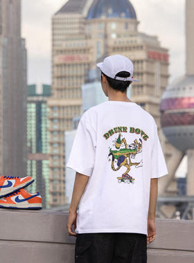 特价 Kizzles x DunkBoyz DRUNK BOYZ 纯棉宽松圆领短袖