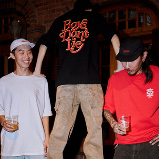 好男人俱乐部恶搞印花短袖 Tee 滑板休闲T恤 BDL Kizzles