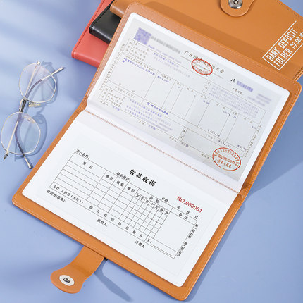 定期存单收纳本多功能大容量票据收集册存单夹银行大额纸质存单卡一体包防水收藏夹存款存折活页皮质存单夹子