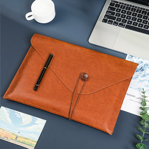 皮质文件袋A4加厚商务定制印logo