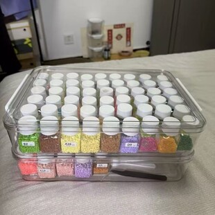 拼豆收纳瓶拼豆收纳盒收纳瓶分装盒子亚克力分装袋防水防尘拼豆工