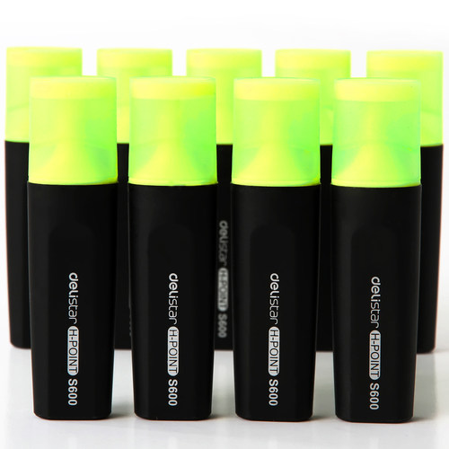 得力彩色字迹醒目记号笔s600涂鸦