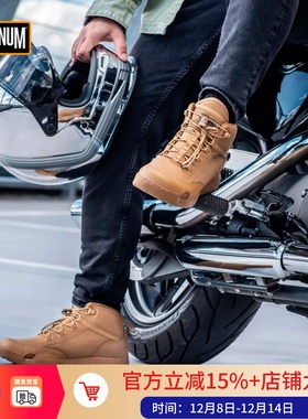 英国Magnum马格南火星低帮休闲鞋男中帮户外轻便作战黑色战术靴子