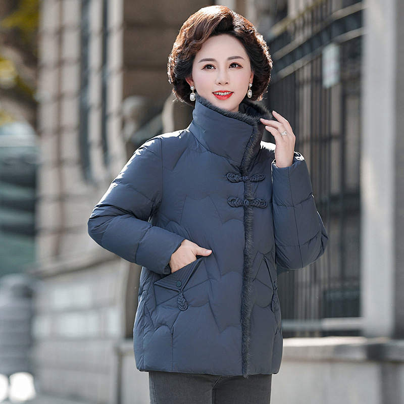 恒源祥官方正品妈妈羽绒服2025新款中年女洋气冬装水貂毛领中老年