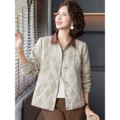 外套洋气中老年女春秋夹克上衣时尚 恒源祥50多岁妈妈秋装 2025新款