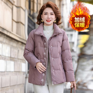 洋气中老 棉衣加绒保暖棉服外套时尚 恒源祥官方正品 2025年妈妈冬装