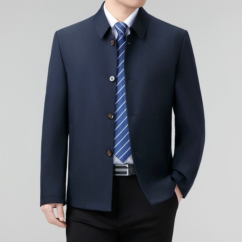 恒源祥官方正品2025春秋款品牌经典男士夹克春秋爸爸装商务休闲上