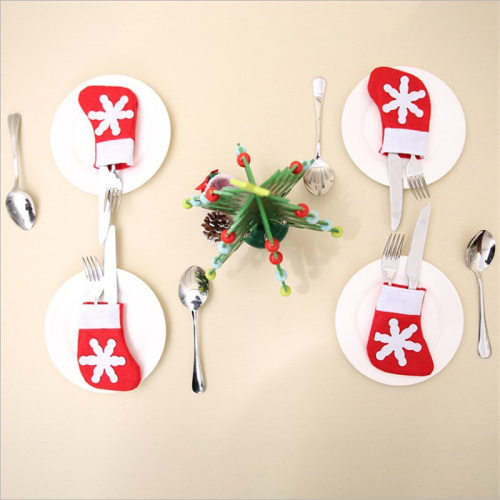 Decoration Socks Christmas Mini Socks xmas Tableware 1pcs