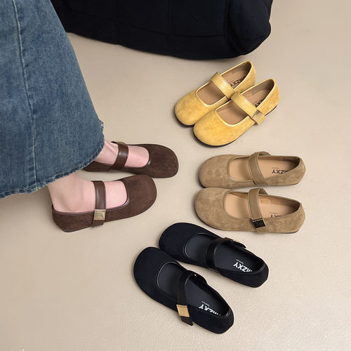 New flat sole single shoes for women, Mary Jane shoes, Boke