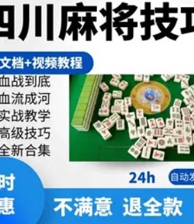 四川麻将成都麻将高级打法秘籍送打麻将牌技巧视频教程学