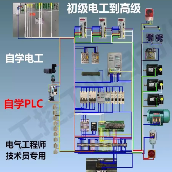 电工仿真模拟接线 电气仿真学习 控制电路设计 电器实训教学