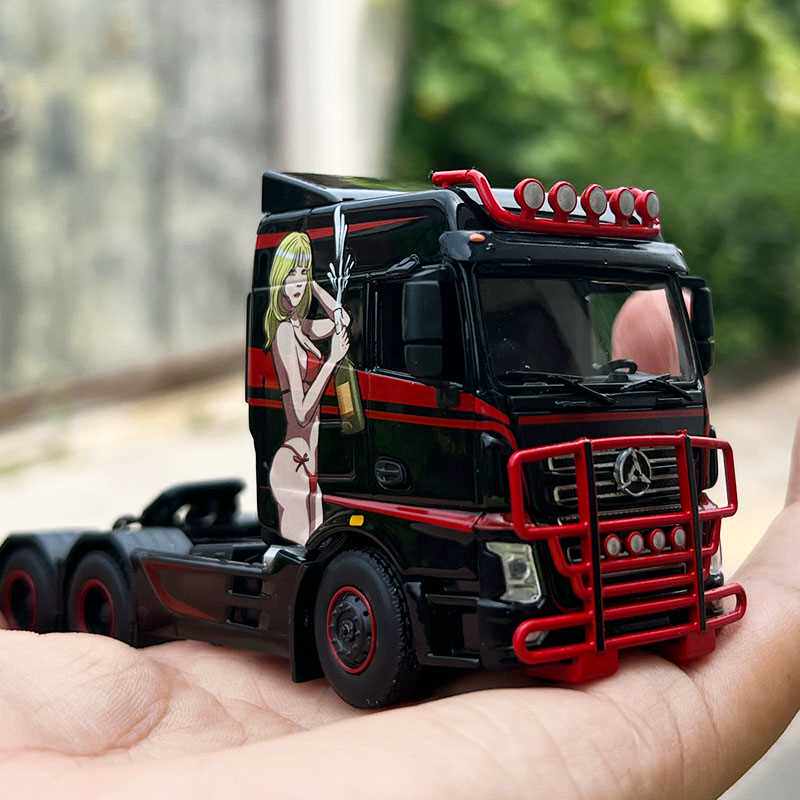 正品原厂1:64 三一sany 牵引车英杰版拖头合金重卡工程车模型车载