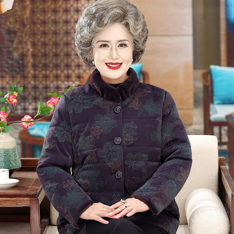 恒源祥奶奶外套女冬装羽绒棉服2023新款老年人太太棉袄洋气妈妈棉,男装,中老年上装,淘宝优惠券,粉丝福利购,淘宝优惠卷