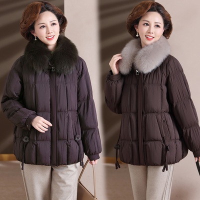 恒源祥狐狸毛领羽绒服女2026年新款高级感鹅绒时尚保暖中老年妈妈