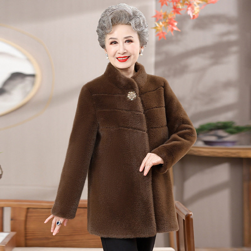 恒源祥奶奶冬装貂绒外套过年新款加厚妈妈秋冬季大衣女老年人老人,男装,中老年上装,淘宝优惠券,粉丝福利购,淘宝优惠卷