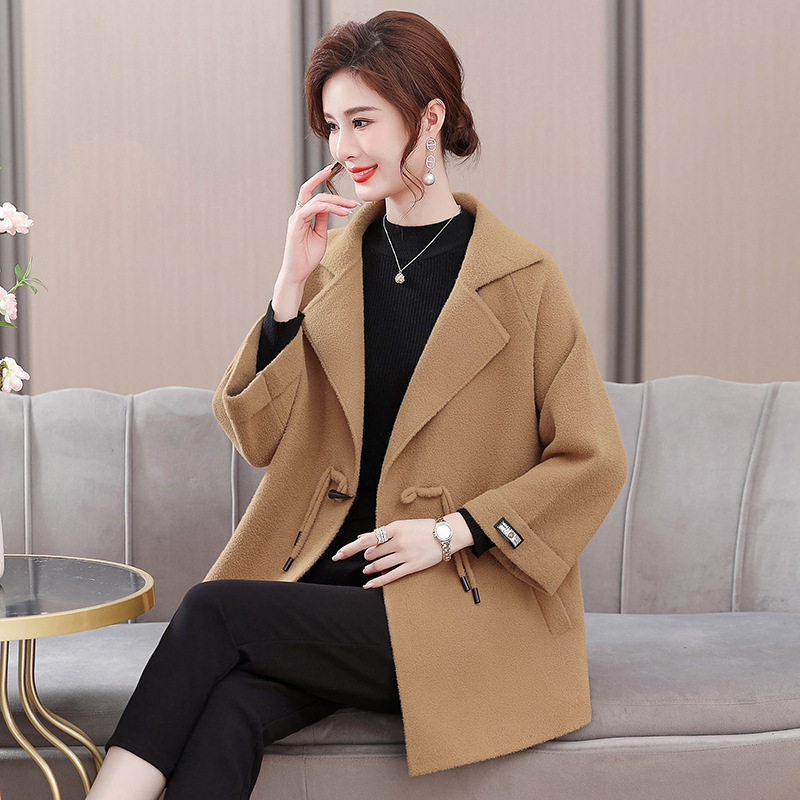 恒源祥中年妈妈春秋外套时尚大码毛呢大衣中老年女秋冬新款宽松针,男装,毛呢大衣,淘宝优惠券,粉丝福利购,淘宝优惠卷
