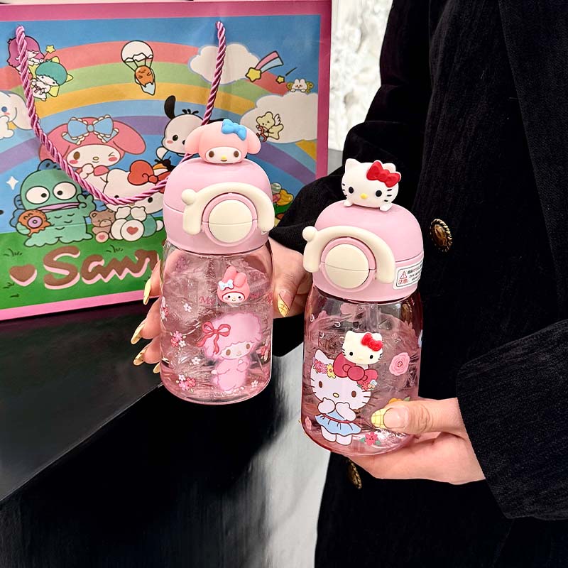 德国精工三丽鸥新款夏季tritan耐高温塑料水杯儿童可爱卡通高颜值