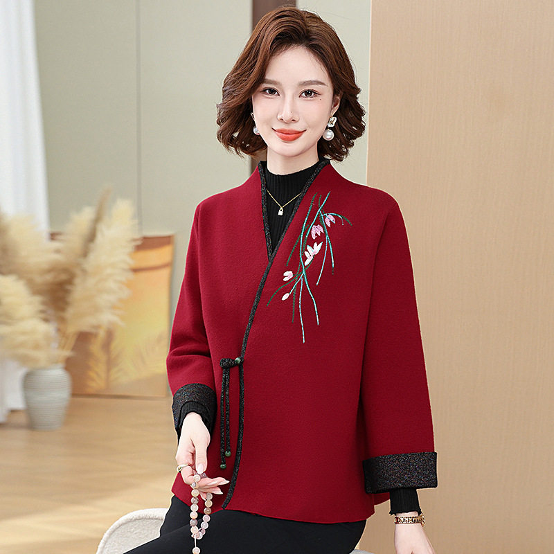 恒源祥妈妈洋气中式针织短款外套中年女春装结婚礼服中老年春秋婆,女装/女士精品,中老年女装,淘宝优惠券,粉丝福利购,淘宝优惠卷