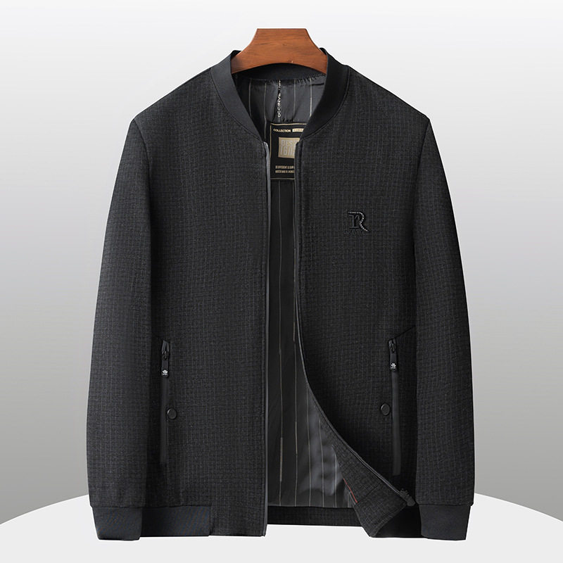 恒源祥男士夹克2025秋季男立领夹克外套宽松休闲中老年商务夹克衫,男装,中老年上装,淘宝优惠券,粉丝福利购,淘宝优惠卷