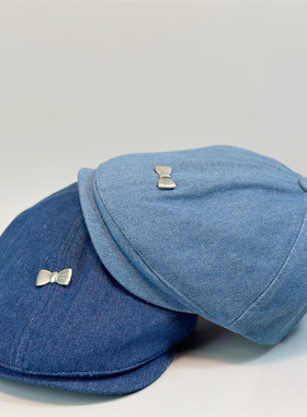 香港潮牌2025新款秋冬反戴贝雷帽复古鸭舌前进帽男小众水洗做旧牛